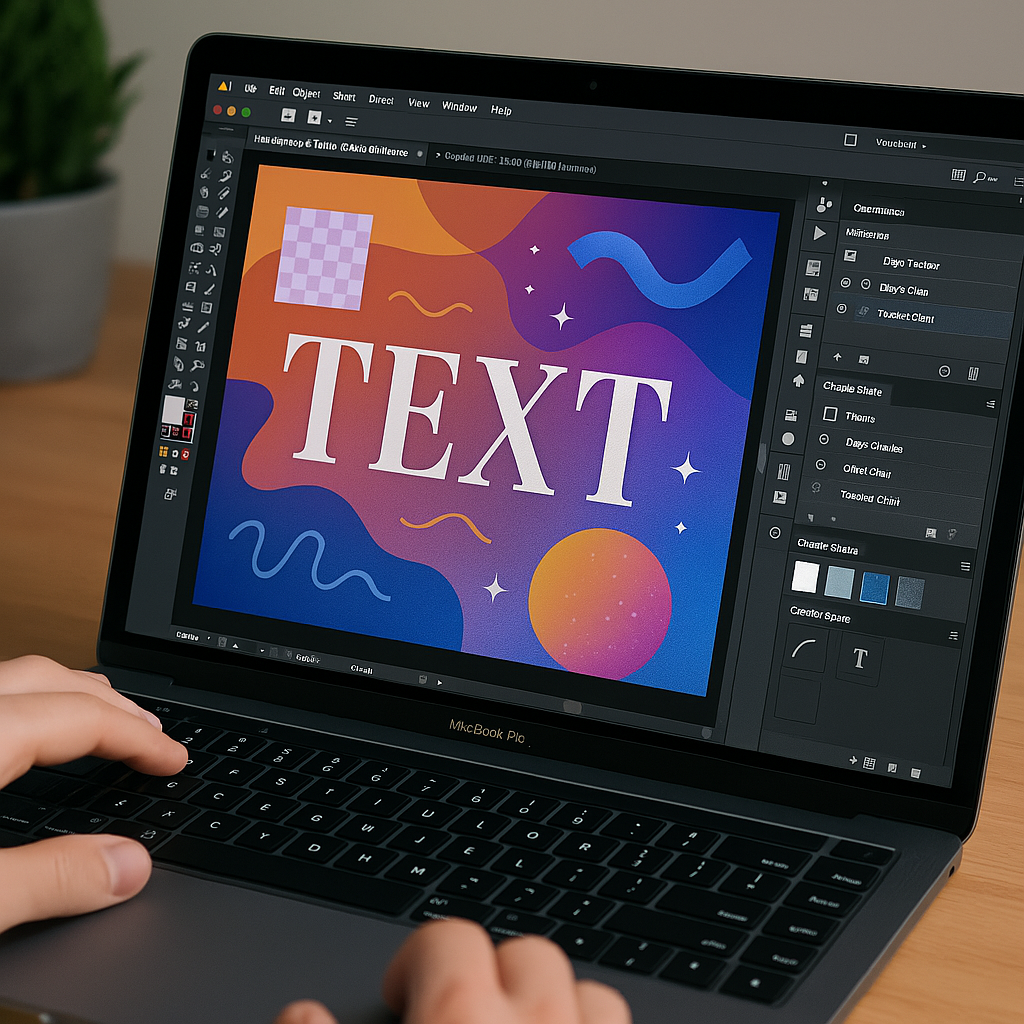 Techniques avancées de création dans Illustrator, apprenez à utiliser des effets et des styles graphiques comme les ombres portées, les lueurs et les textures pour ajouter de l'originalité à vos créations. Découvrez aussi comment travailler avec le texte et la typographie, en maîtrisant l'ajout, l'édition et l'intégration du texte dans vos compositions pour renforcer la cohérence visuelle et l'impact de vos designs.